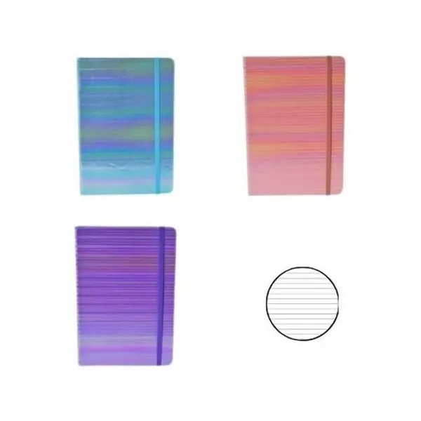 Cuaderno 20.8x14.5 cm rayado 70 hojas multicolor