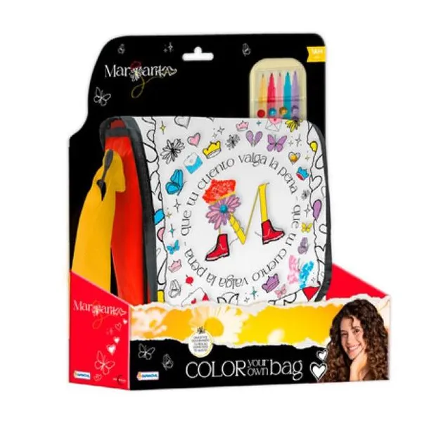 Bandolera para colorear con lentejuelas reversibles - margarita