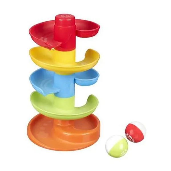 Happy kids rolling around tower