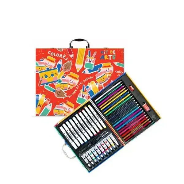 Valijita de Arte Simball roja 48 piezas