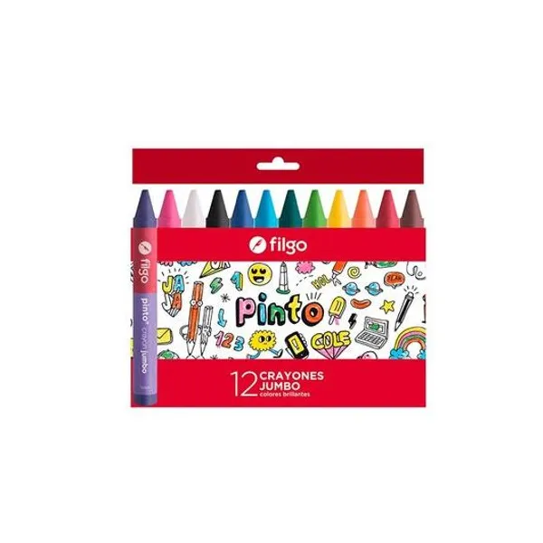 Crayón de cera jumbo caja x12 unidades Filgo - wxcj