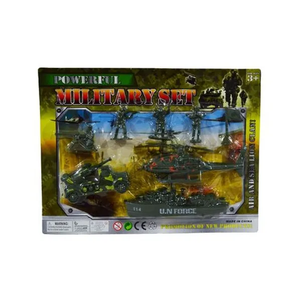 Set militar 8 piezas en blister 28x21 cm