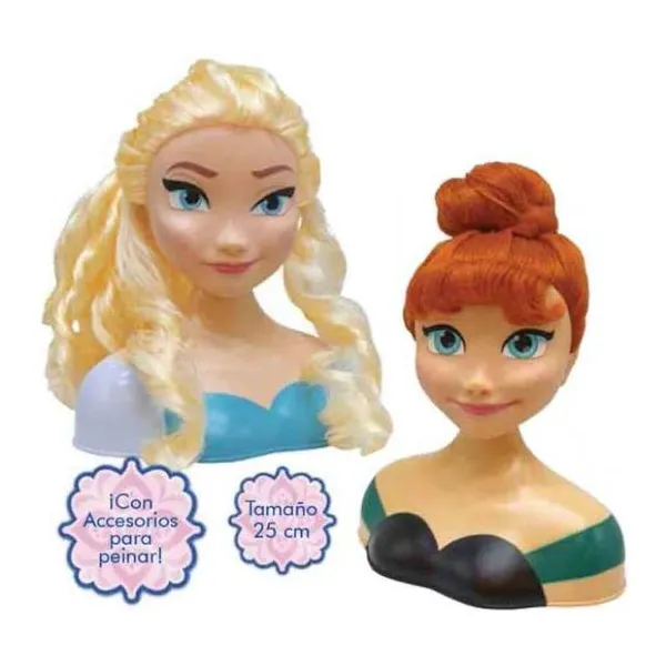 Styling head Frozen. peiná a elsa en tamaño real de 18x19x9 cm