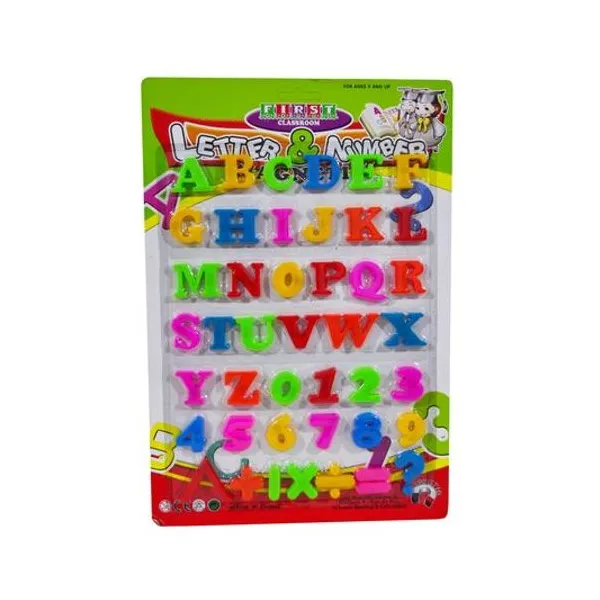 Letras magneticas 43 piezas en blister 25.5x37 cm - a
