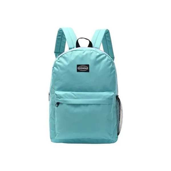 Mochila 17" espalda lisa acqua con cierre contra tono goodpak