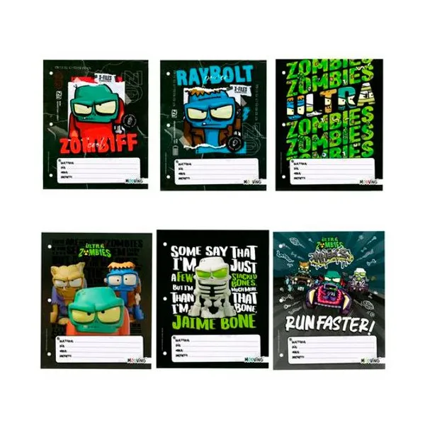 Separador de materias carta ultra zombie x6 Mooving