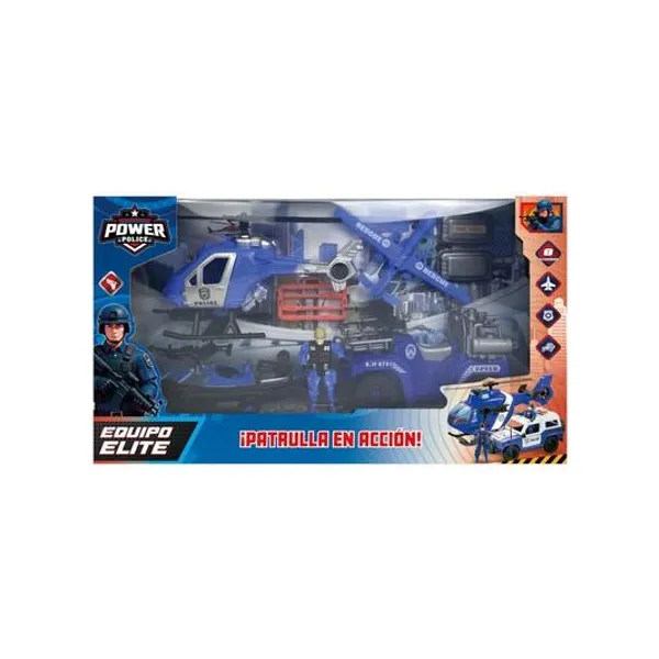Set vehiculos de policia 8 piezas caja 50xx28.5x10.5 cm