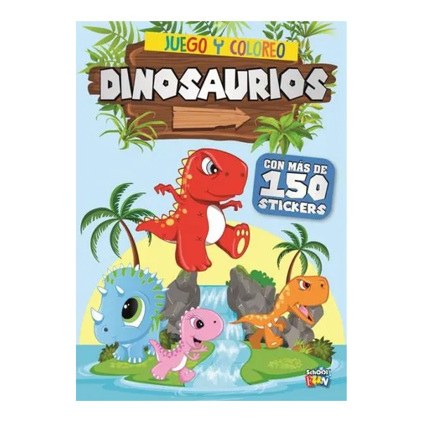 Juego y coloreo dinosaurios 28 20 cm