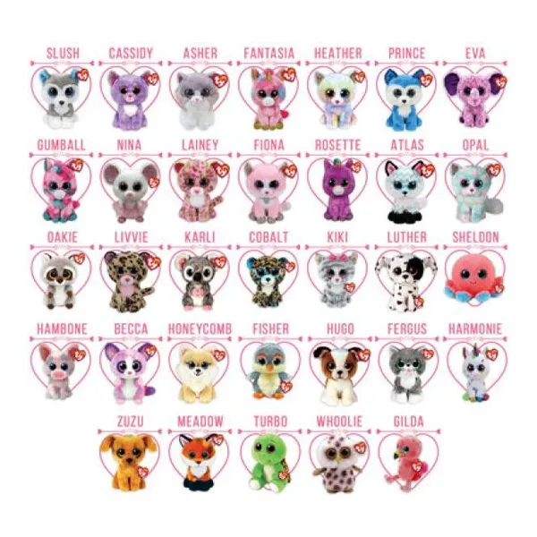Peluches ty beanie boos con ojos realmente brillantes 15 cm surtidos