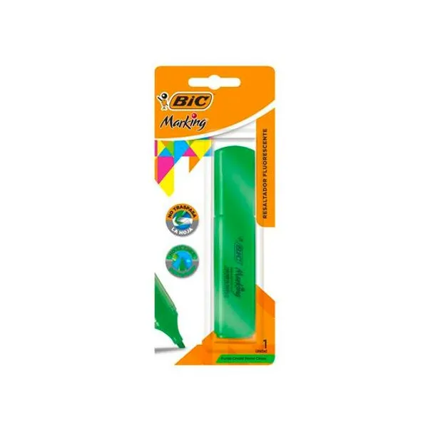 Resaltador marking high lighter text verde x1 BIC