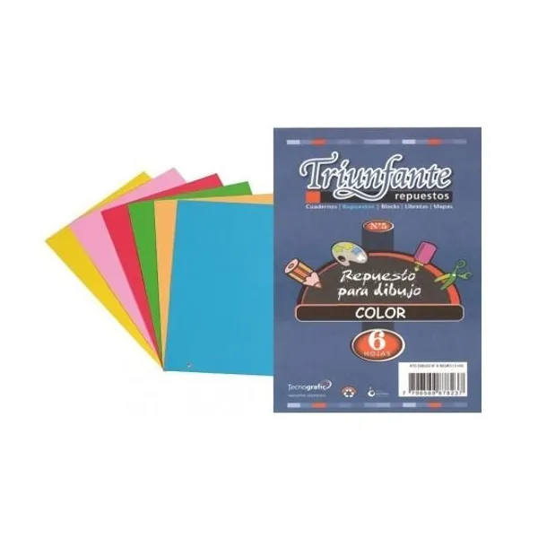 Repuesto esc.dibujo Triunfante color n.° 6 x6 hjs.