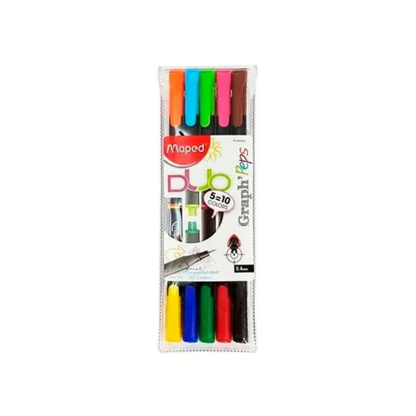 Microfibra graph peps duo 0.4 mm en blister x5 Maped