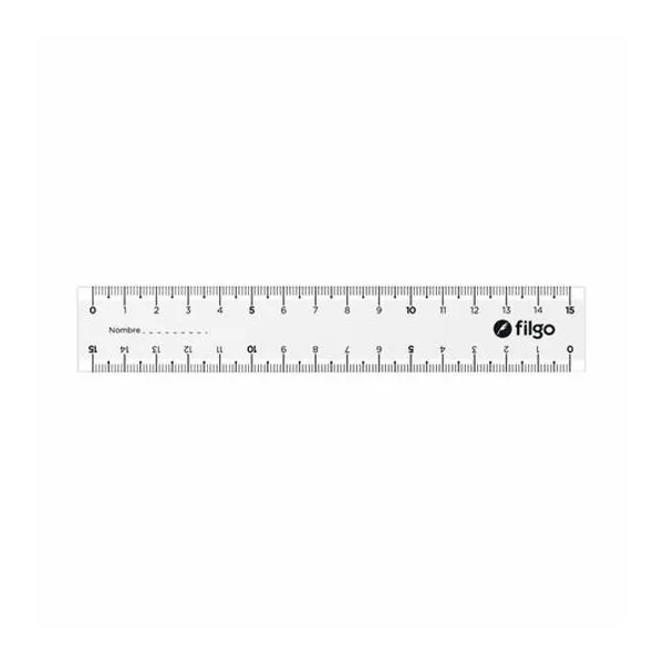Regla 15 cm rigida cristal geox x unidad Filgo