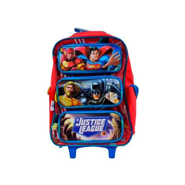 Mochila 18" con carro liga de la justicia Cresko