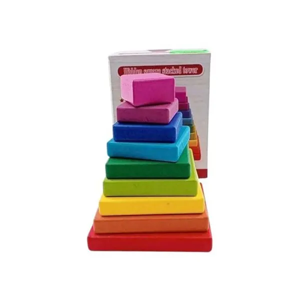 Piramide apilable de madera 12.7x9.5 cm x1
