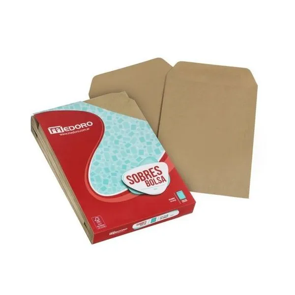 Sobre bolsa kraft 205x280 mm x100 unidades medoro
