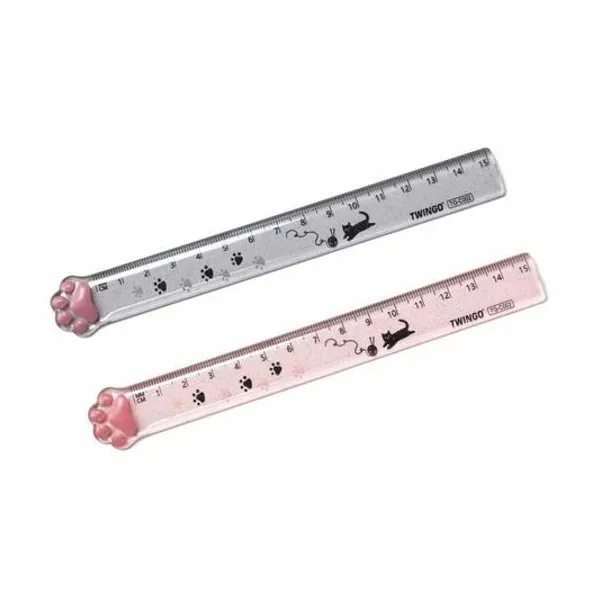 Regla 15 cm huellitas x unidad qiwi