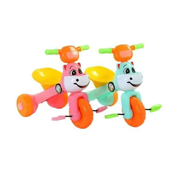 Triciclo vaca con luz y sonido 65x40x46 cm (en caja para ensamblar) x1 colores surtidos