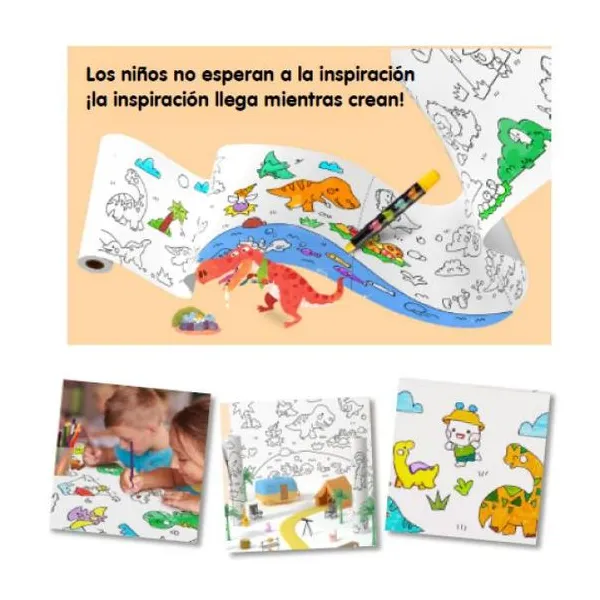 Jarmelo - papel adhesivo para dibujar aventura jurasica
