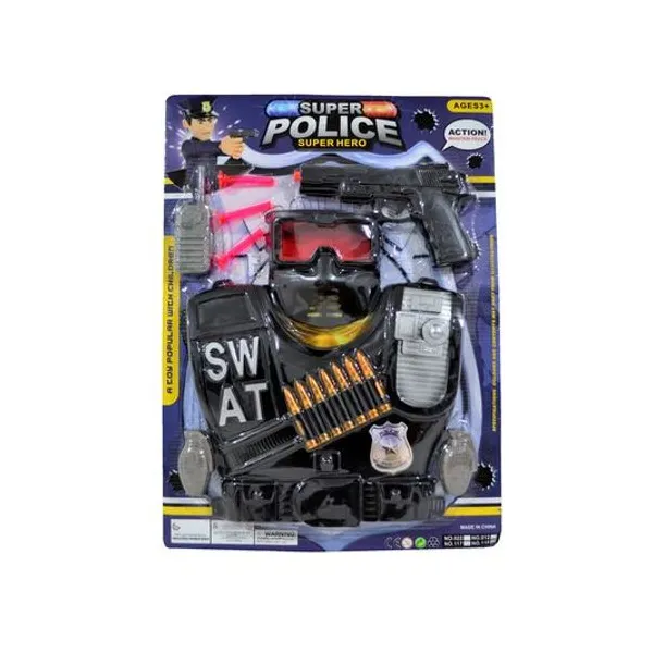 Set de policia 9 piezas en blister 53x39x5 cm