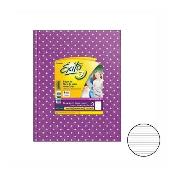 Cuaderno 19x24 rayado t/d univ lunar lila 48h Éxito