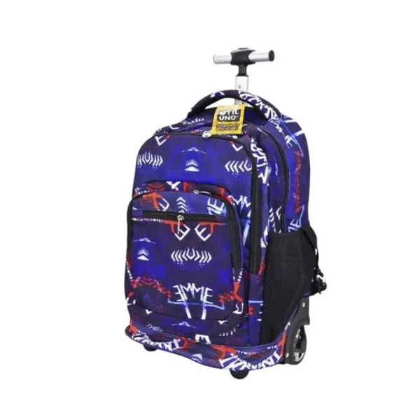 Mochila con carro 16,5" útil uno fantasia azul-rojo-blanco