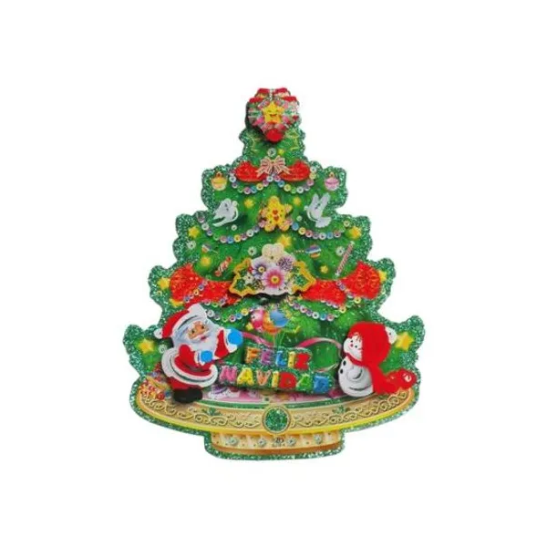 Cartel árbol navideño 42 cm x1 modelos surtidos