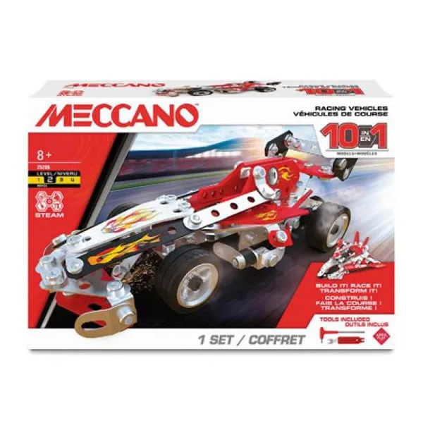 Meccano autos de carreras 10en1. conviértete en un verdadero ingeniero