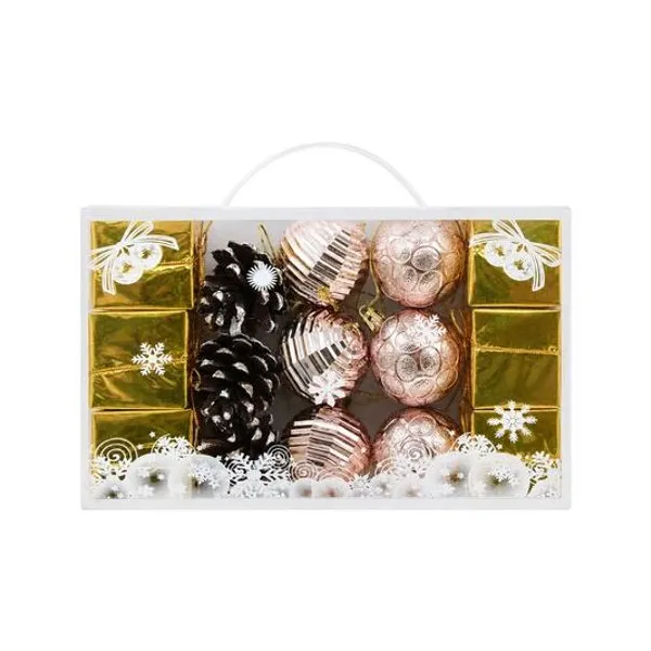 Set de adornos 5 cm x12 en caja colores surtidos