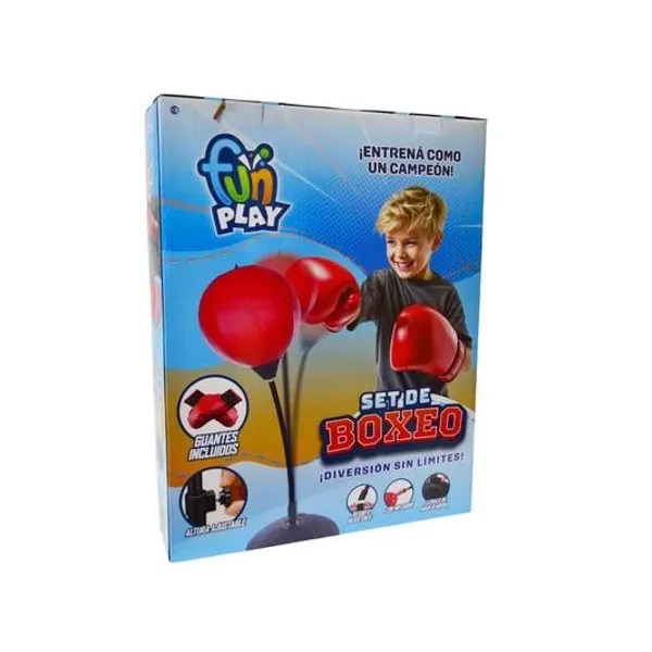 Set de boxeo infantil con pie en caja 34x105x18 cm