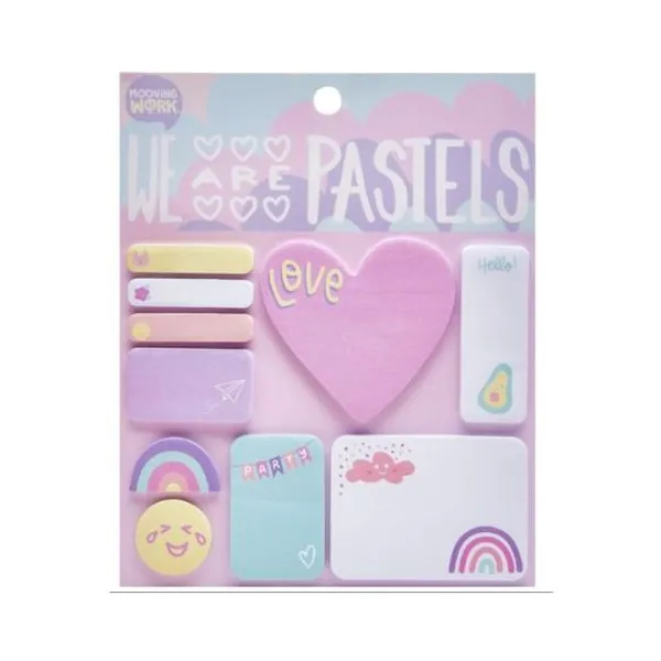 Set de notas adhesivas Mooving maw pastel bl.x 10 unid.
