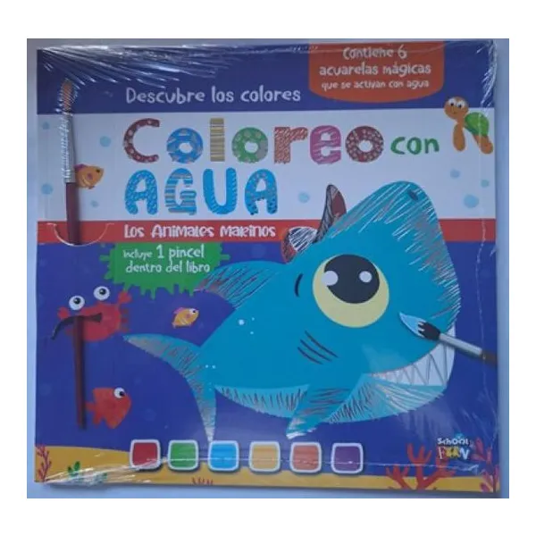 Coloreo con agua-los animales marinos