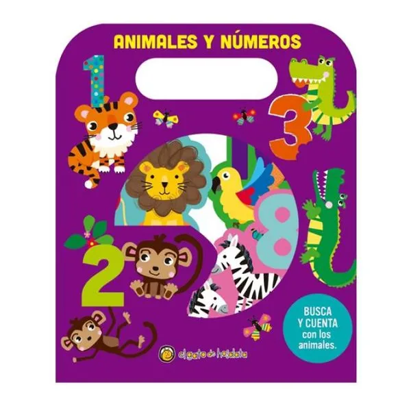 Descubro en valijita- animales y números 21 18 cm