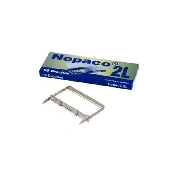 Broche nepaco metal 2l caja x50 unidades bropaco