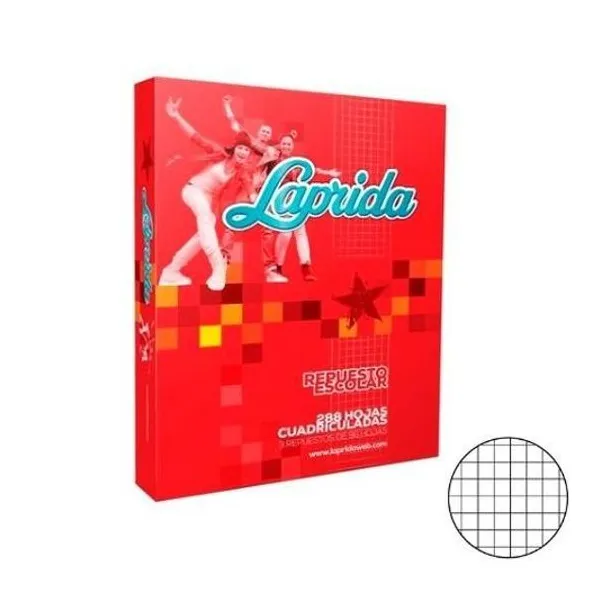 Repuesto carta cuadriculado 288h Laprida
