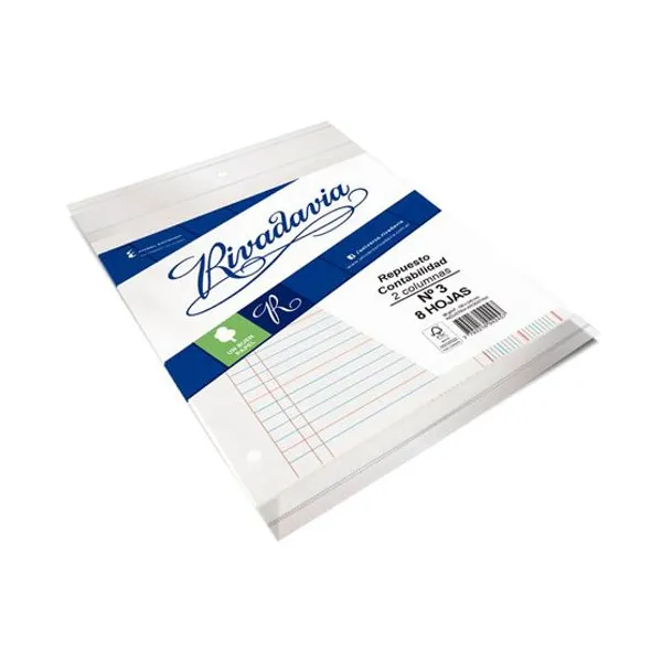 Repuesto esc.rivadavia tamaño carta 2 colum.x 8 hs.