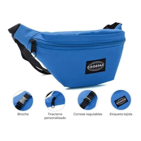 Riñonera goodpak azul francia 16.5 x23 x8.5 cm