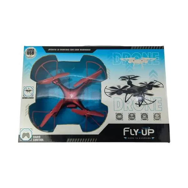 Dron 360° a radio control con estabilizador y luz en caja 52x35x9 cm