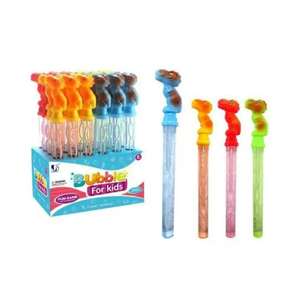 Burbujero stick dinosaurio 37 cm x unidad colores surtidos