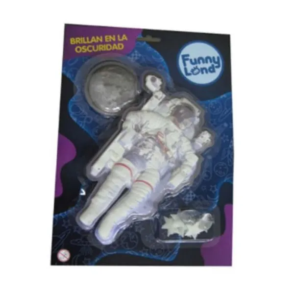 Glow 3d astronaut & moon & stars & meteorites 19pcs