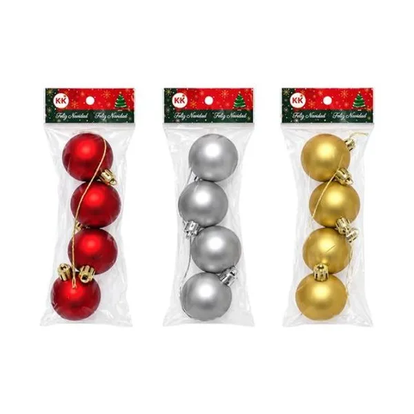 Borlas satinadas lisas 4 cm x4 unidades en bolsa