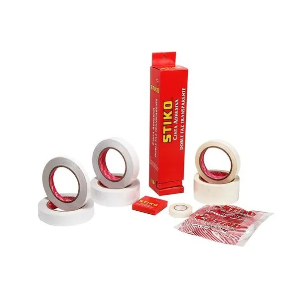 Cinta bi faz transparente 48mmx25 mts x unidad stiko