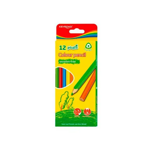 Lápiz de color largo resina caja x12 unidades Keyroad