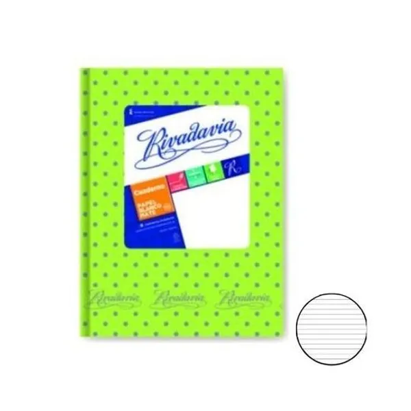 Cuaderno 16x21 rayado t/d lunar g/vm 50h rivadavi