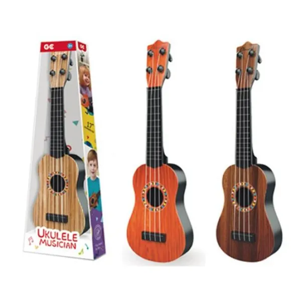 Guitarra ukelele para niños, color madera