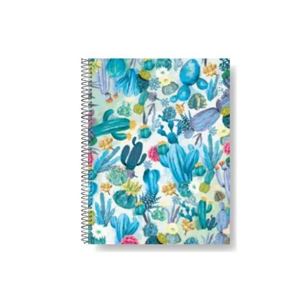 Cuaderno espiral a4 Arte ninfa t/semi rigida 80 hs.raya