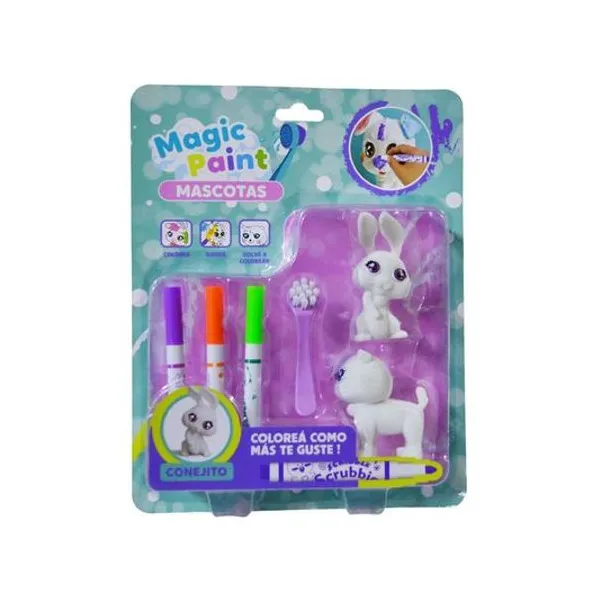 Set de mascotas para pintar 6 piezas en blister 20x25 cm