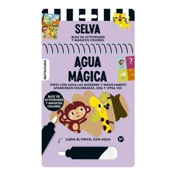 Libro para pintar - agua mágica selva