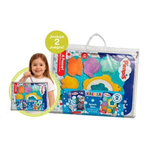 Splash time. bolsa 30x40 cm de pvc cristal con cierre y manija