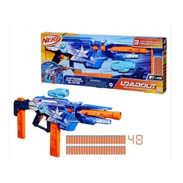 Hasbro nerf - pistola de dardos - loadout galactic commander con 48 dardos
